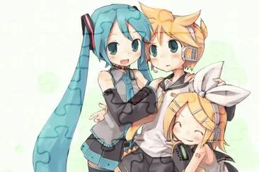 Rin, Len and Miku