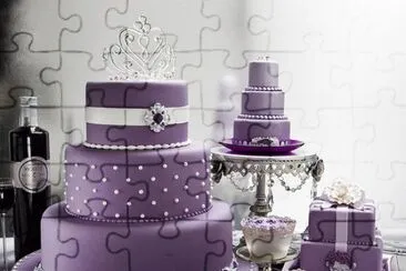 Purple Tiered Cakes