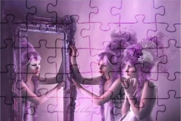 Two Women in Lilac-Fantasy Art