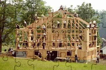 פאזל של barn raising