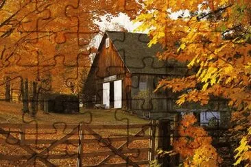 פאזל של autumn country barn