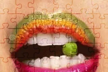 labios multicolor jigsaw puzzle