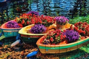 Barco com flores