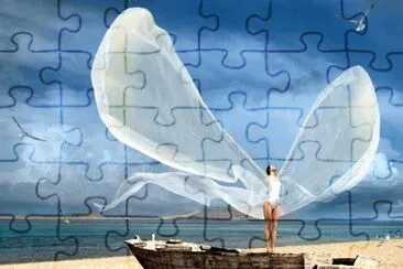 bella mujer en aire libre jigsaw puzzle