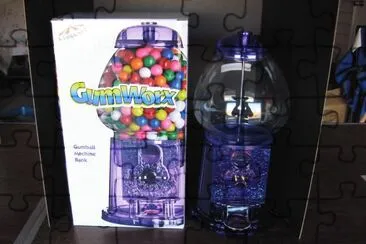 Purple Gumball Machine Bank