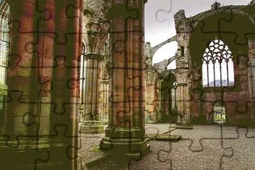 Melrose abbey ruins