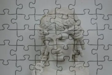 Female head jigsaw puzzle