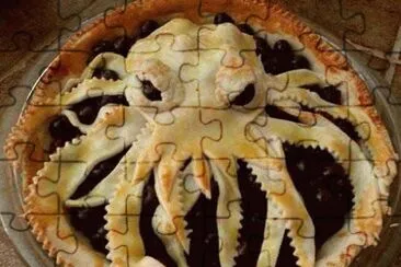 octopus blueberry pie