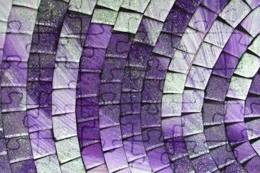 Purple and White Mosaic Tiles