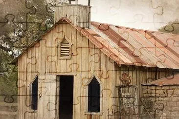 old country church jigsaw puzzle