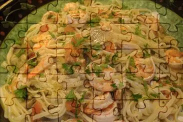 פאזל של shrimp with pasta