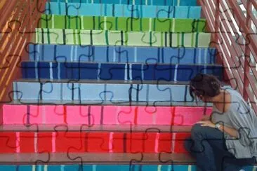 colorful stairs