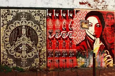 Shepard Fairey mural