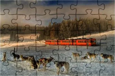 red train jigsaw puzzle