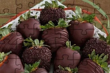 chocolate and strawberries jigsaw puzzle