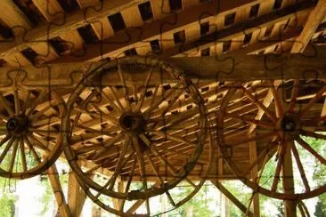 old stagecoach wheels jigsaw puzzle