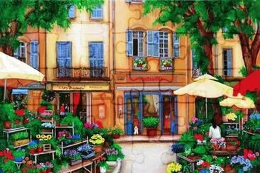 flower market jigsaw puzzle