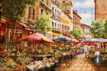 פאזל של flower market 2