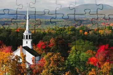 church in the autumn