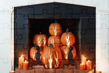 pumpkin fireplace