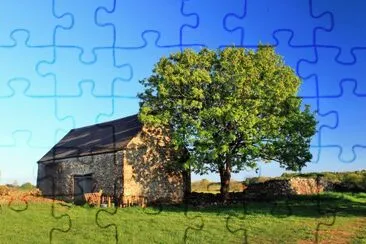 Barn and tree jigsaw puzzle