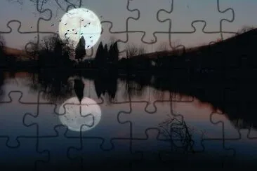 Moon and Lake jigsaw puzzle