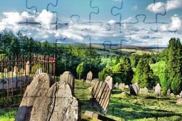 Welsh Graveyard view jigsaw puzzle