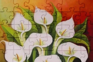 Tulipanes blancos jigsaw puzzle