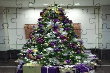 Pretty Purple   Silver Christmas Tree