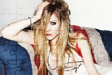 avril lavgine touching her hair jigsaw puzzle