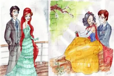 Ariel + Eric  SnowWhite + prince