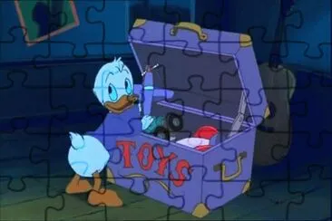 Dewey Searching the Toy Box-Disney