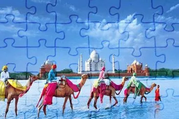 camellos del Taj Mahal jigsaw puzzle