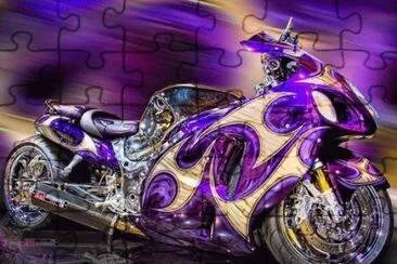 Flashy Purple Motorcycle-ZOOM ZOOM