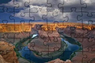 Oxbow in river jigsaw puzzle