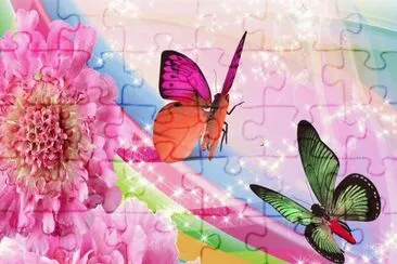 Flapping Wings with Rainbow jigsaw puzzle