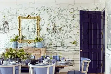 Fancy Purple Dining Room