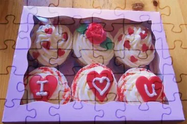 Valentine 's Day Cupcakes in a Purple Box