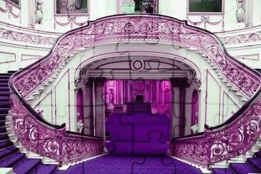 Elegant Double Purple Staircase