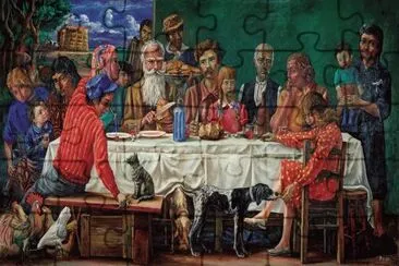 Antonio Berni  "Domingo en la chacra " jigsaw puzzle