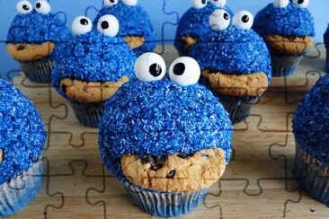 Cookie monster Cupcake