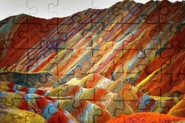 Rainbow Mountains China jigsaw puzzle