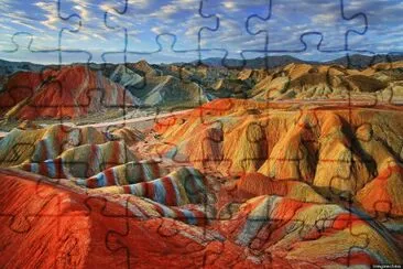 Rainbow Mountains China jigsaw puzzle