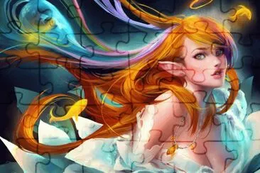 Girl with long Hair jigsaw puzzle