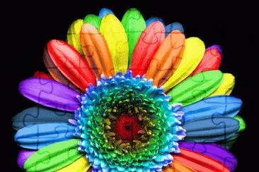 פאזל של Rainbow Flower