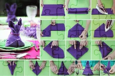 Bunny Napkin Folding-Craft Decor