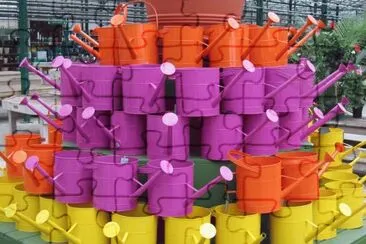 Purple and Other Colorful Watering Cans