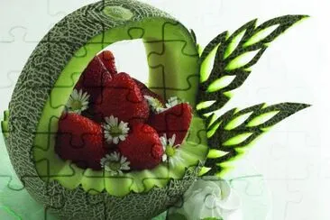 Strawberries in a Melon Basket jigsaw puzzle