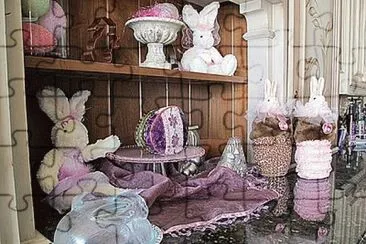 Precious Bunnies and Beaded Eggs-Home Decor