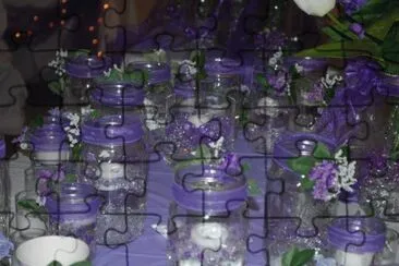 Mason Jars  with Floating Candles and Beads